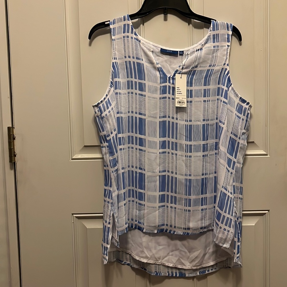 Apt.9 High Low Lined Shirt Size Large